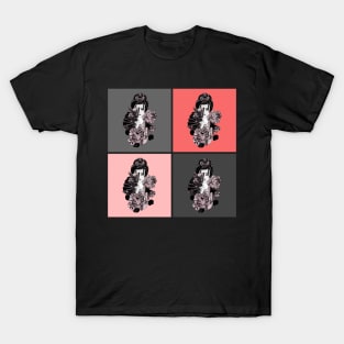 Vintage Japanese Retro Colorful Geisha Pop Art 462 T-Shirt